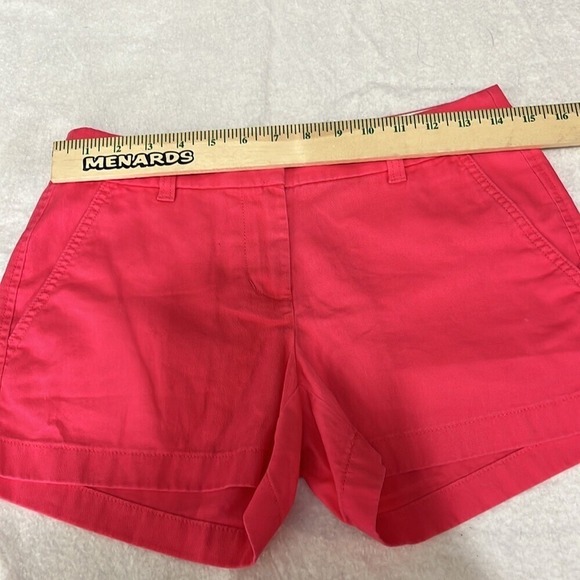 J. Crew Women's Classic‎ Chino Shorts Women's Size 0 Pink 3.5" Inseam - Picture 5 of 8
